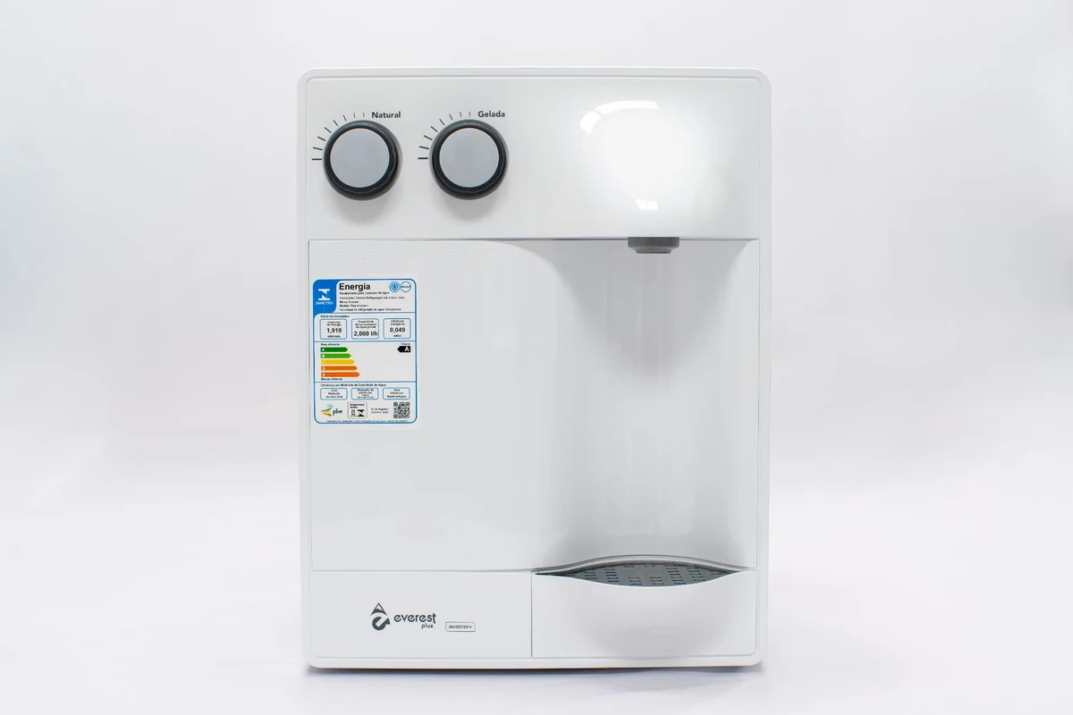 Purificador de água Everest Plus Inverter+, lançamento da linha Everest na cor branco